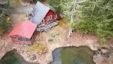 Photo of This private A frame chalet tucked into the woods is the getaway spot so many have been waiting for. $209,900
