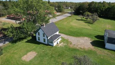 Photo of 50 acres in Maine. Has an apple orchard. $196,900